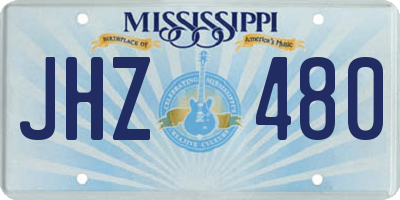 MS license plate JHZ480
