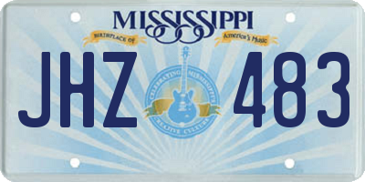 MS license plate JHZ483
