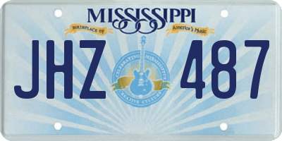 MS license plate JHZ487