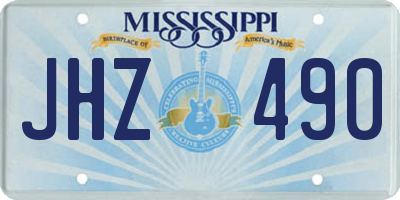 MS license plate JHZ490