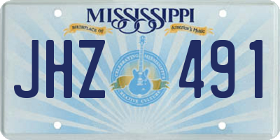 MS license plate JHZ491