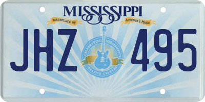 MS license plate JHZ495