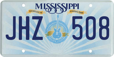 MS license plate JHZ508