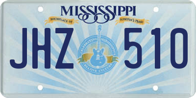 MS license plate JHZ510