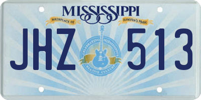 MS license plate JHZ513