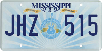MS license plate JHZ515