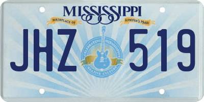 MS license plate JHZ519