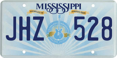 MS license plate JHZ528