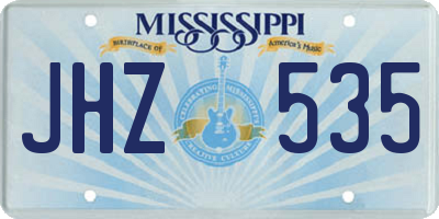MS license plate JHZ535
