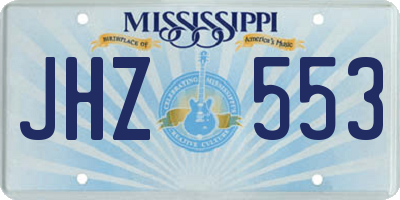 MS license plate JHZ553