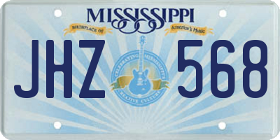 MS license plate JHZ568
