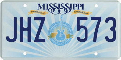 MS license plate JHZ573
