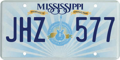 MS license plate JHZ577
