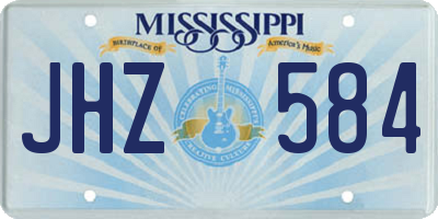 MS license plate JHZ584