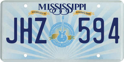 MS license plate JHZ594