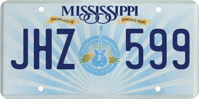 MS license plate JHZ599