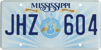 MS license plate JHZ604
