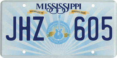 MS license plate JHZ605