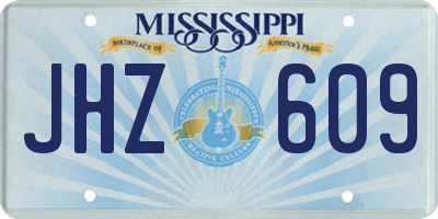 MS license plate JHZ609