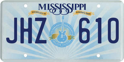 MS license plate JHZ610