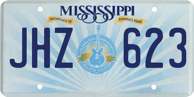 MS license plate JHZ623