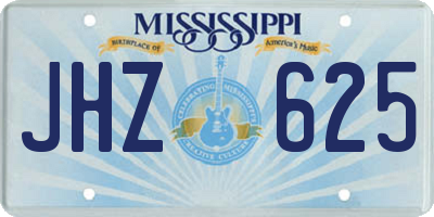 MS license plate JHZ625