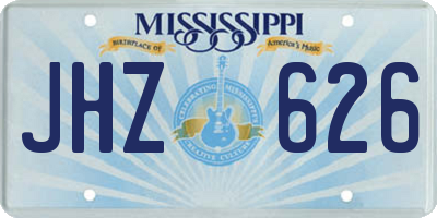 MS license plate JHZ626