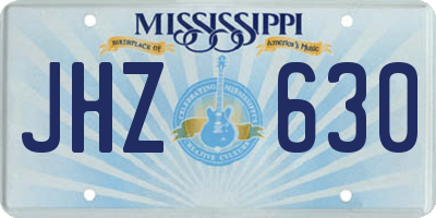 MS license plate JHZ630