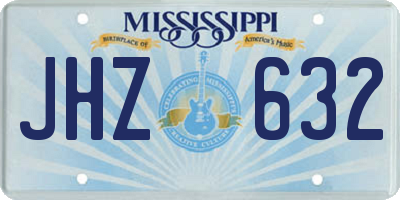 MS license plate JHZ632