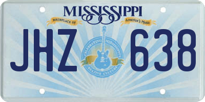 MS license plate JHZ638