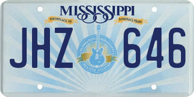 MS license plate JHZ646