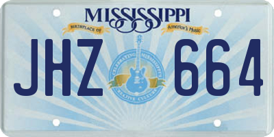 MS license plate JHZ664