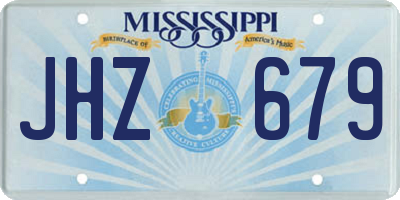 MS license plate JHZ679
