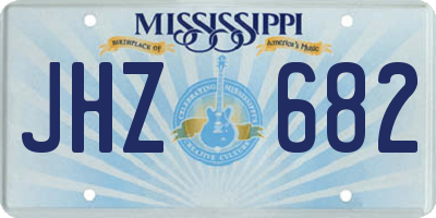 MS license plate JHZ682