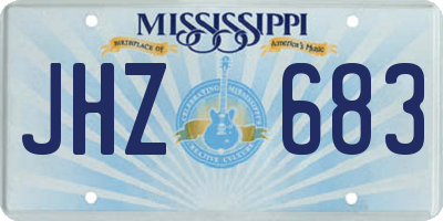 MS license plate JHZ683