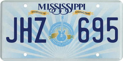 MS license plate JHZ695