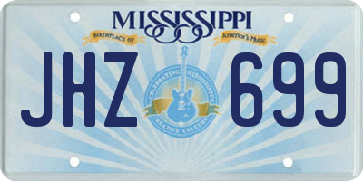 MS license plate JHZ699