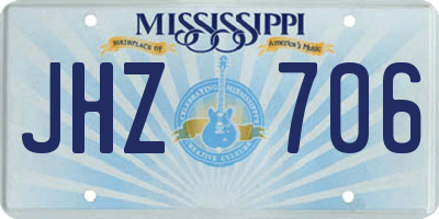 MS license plate JHZ706