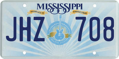 MS license plate JHZ708