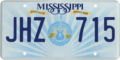 MS license plate JHZ715
