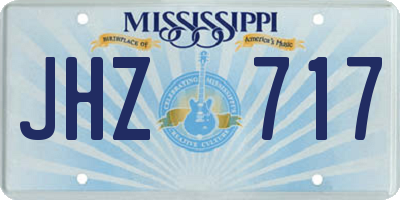 MS license plate JHZ717