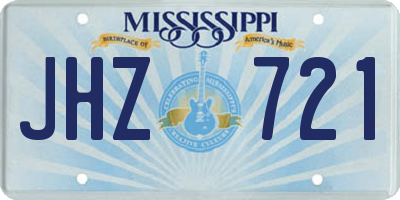 MS license plate JHZ721