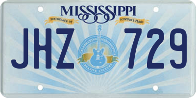 MS license plate JHZ729
