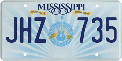 MS license plate JHZ735