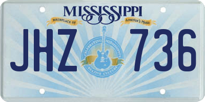 MS license plate JHZ736