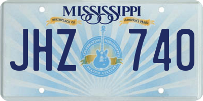 MS license plate JHZ740