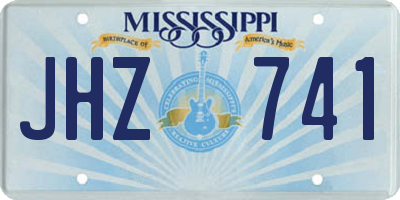 MS license plate JHZ741