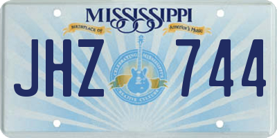 MS license plate JHZ744