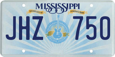 MS license plate JHZ750