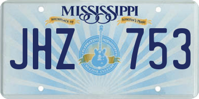 MS license plate JHZ753